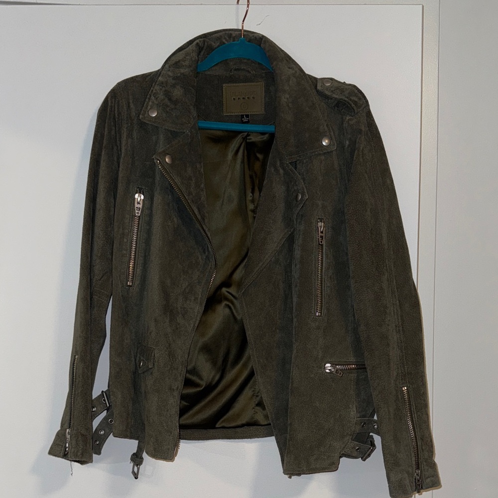 Blank NYC Olive Suede Jacket